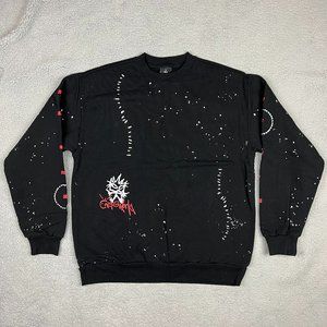 Cactus Jack Travis Scott Stitched Crewneck Mens Large Black Sweater Cactusworld